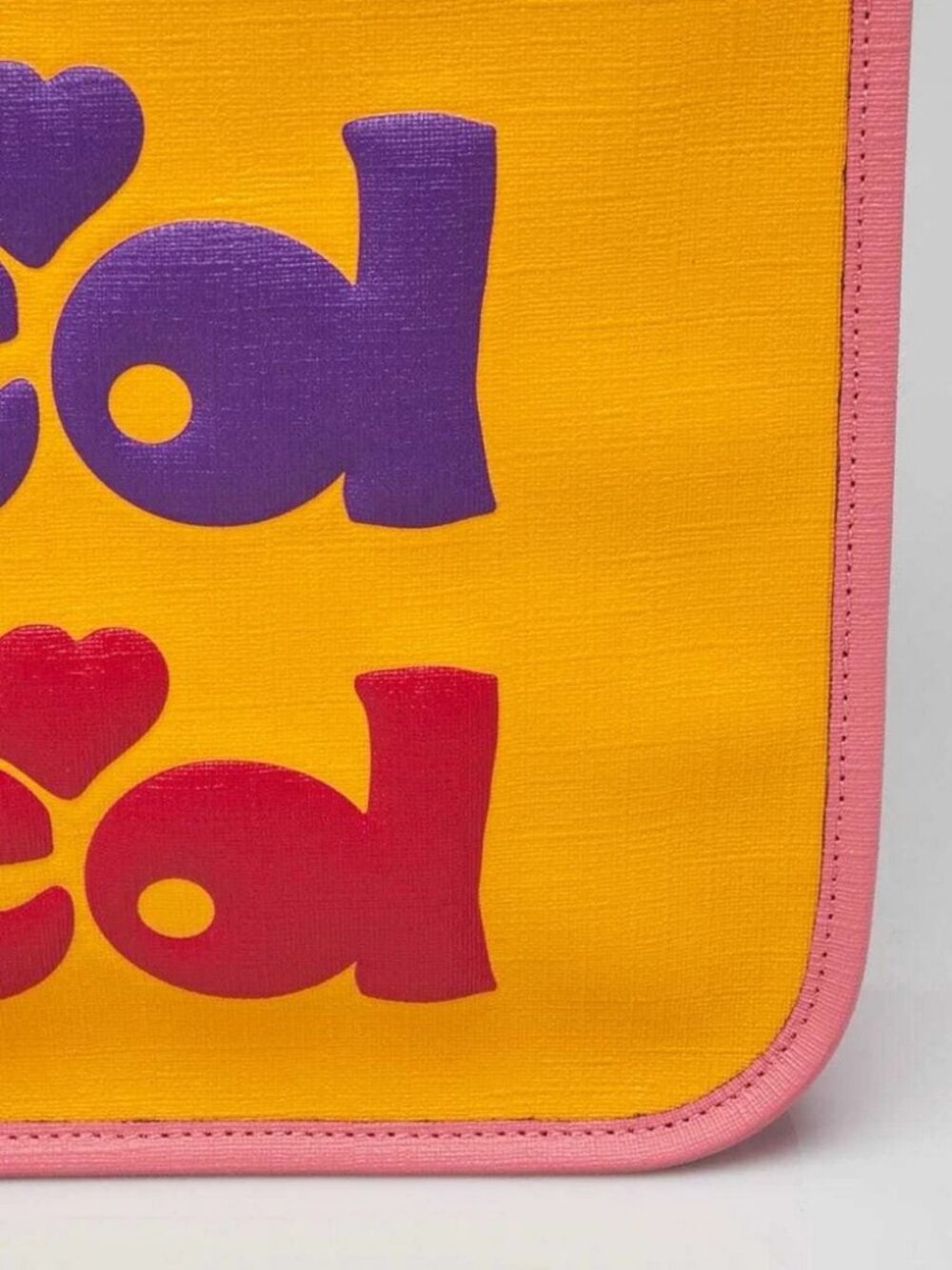 Gucci Pink/Yellow Coated Canvas Rainbow "Loved" Children's Tote Bag - Picture 8 of 12